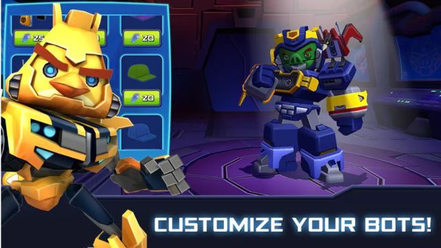 Customize the Angry Birds Transformers mod apk