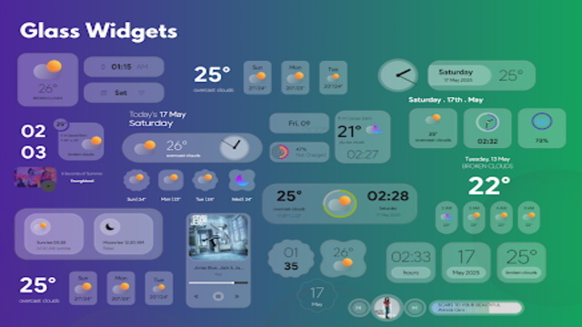 glasa widgets mod apk with diffrent widgets