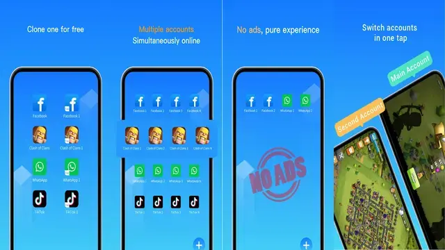 Clone App pro Mod APK features of clone apk