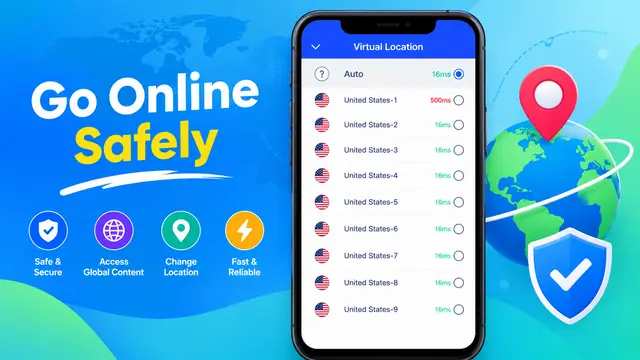 Super VPN Mod APK virtual location and server selection